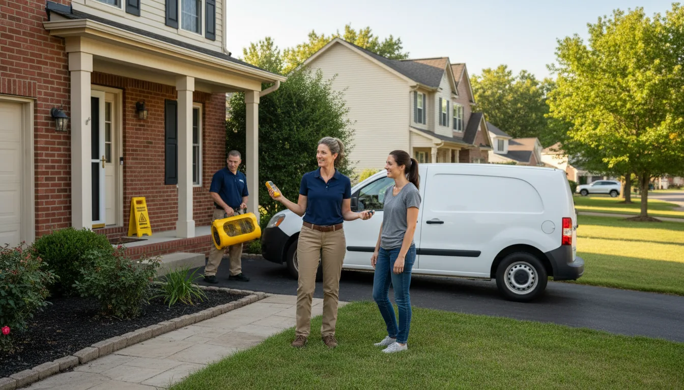 Water restoration image for Dehumidification And Cleanup Services in Tarlton, OH